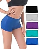 R RUXIA Women's Boyshort Panties Seamless Nylon