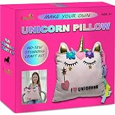 STEM Girl Unicorn Pillow Kit, DIY Plush Toy Arts and Crafts for Girls 4-12 | Unicorn Gifts, Make Your Own kit for Kids, Animal Stuffed Pillow Craft Supplies Plushie Project Squishy STEM Sensory Toy