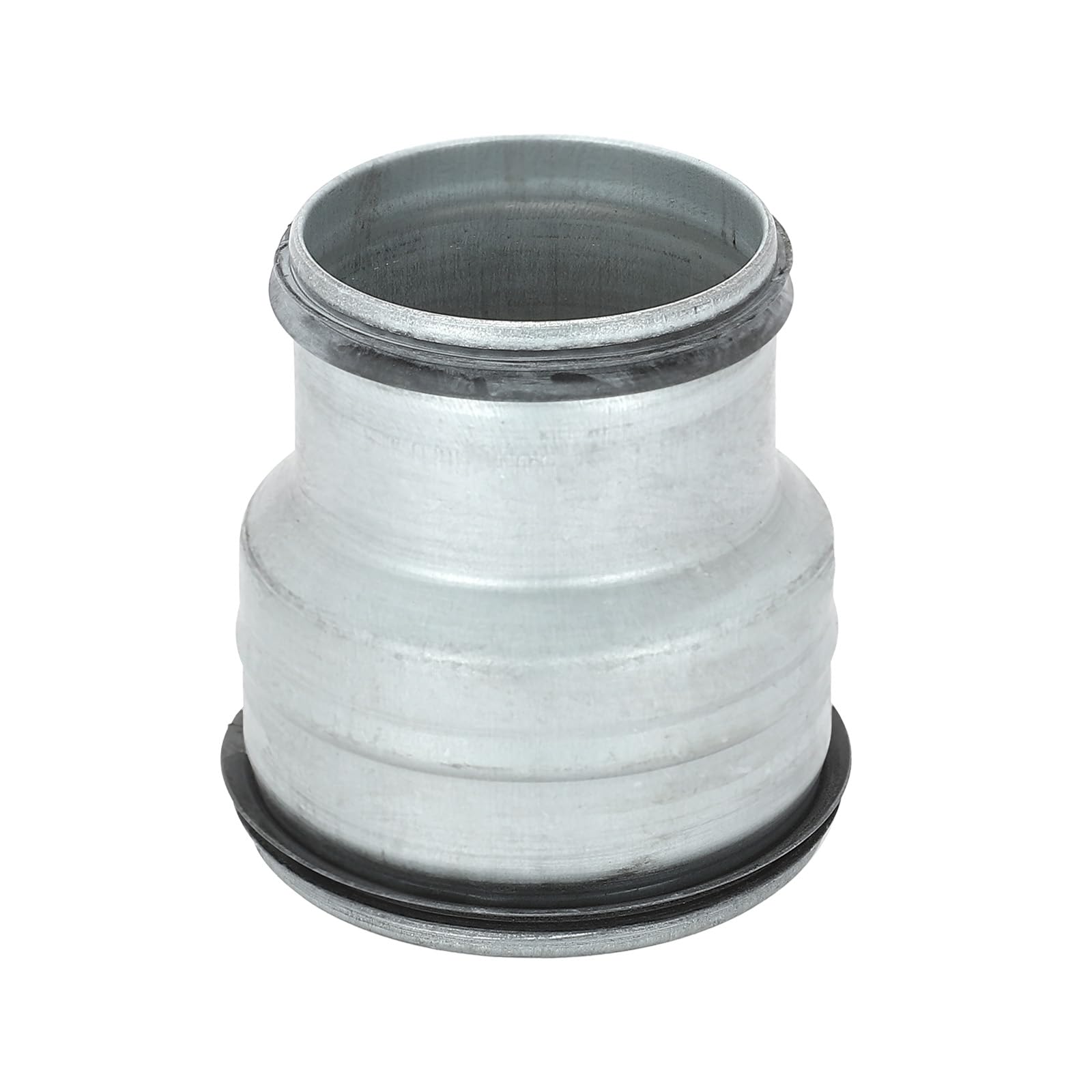 PATIKIL 4 Inch to 3 Inch Duct Reducer, Galvanized Steel Round Air Duct Reducer Pipe Increaser Adapter Connector Fitting Coupling with Rubber Gasket for HVAC, Ventilation Systems