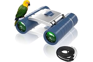 AKJBL Binoculars for 10x22 Compact Mini Pocket High Powered Binoculars, Waterproof Small Binoculars for Bird Watching, Hunting, Traveling, Sightseeing, Concert.Blue