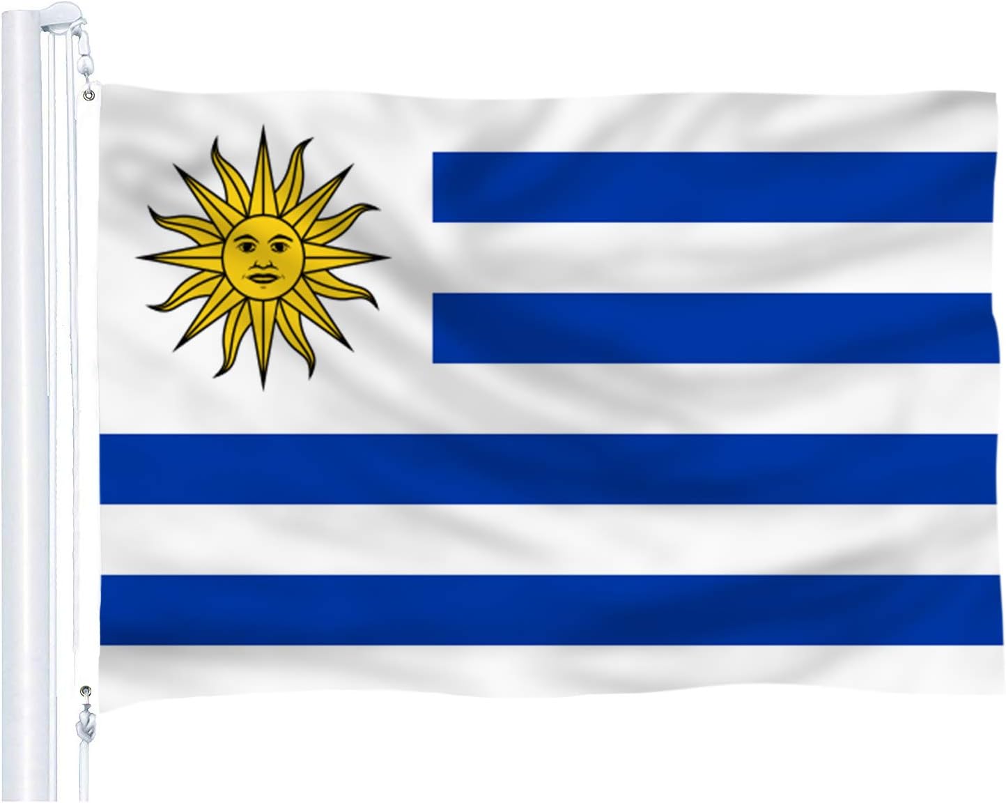 DFLIVE Uruguay Flag 3x5 ft Printed Polyester Fly Uruguayan