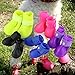 Pesp Puppy Dogs Candy Colors Anti-slip Waterproof Rubber Rain Shoes Boots Paws Cover (Black, Large)