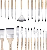 Artecho 24-Piece Artist Brush Set with Case for Watercolor Acrylic Oil view 1