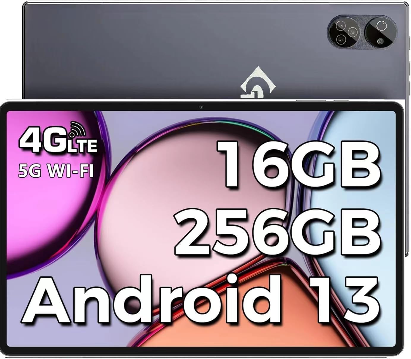 Photo 1 of JXCNSNW Android Tablet 10.1" inch, 4G LTE Dual SIM, 16GB RAM,256GB Storage,Supports Extend 1TB, IPS Touchscreen,Dual Camera, WiFi/WLAN/Bluetooth/GPS,TYD-109 (Black, 256 GB)