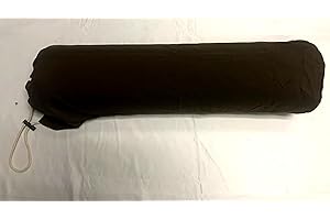 Therapist's Choice® Microfiber Bolster Cover with Drawstring Closure, Soft & Durable, Size: 6" x 27" (Cover Only, Bolster Not Included) (Black)