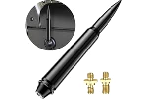 50 Cal Caliber Aluminum Bullet Antenna Aerial Compatible with for Jeep Wrangler JK 2007-2018,Compatible with Jeep Wrangler JL