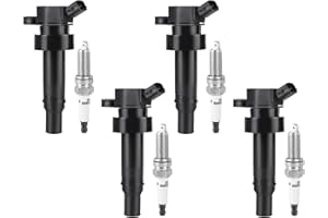 GRIZZLY AUTO Ignition Coil Packs and Spark Plugs UF652 Replacement for Veloster 2012-2017 Hyundai Accent 2012-2019 Kia Soul 2012-2019 Rio 2012-2019 L4 1.6L 4PCS