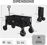 TIMBER RIDGE Festival Trolley on Wheels 100kg Folding Beach Cart 200L view 6