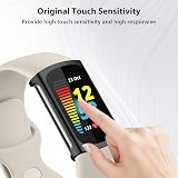 WOOZ Fitbit Charge 6 5 Screen Protector Case Cover TPU All-Around Black Clear view 2