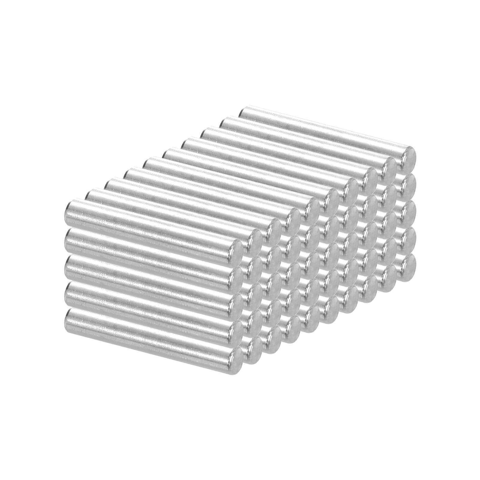 PATIKIL 304 Stainless Steel Dowel Pin 4x25 mm (5/35" Dia), 50 Pcs Hardened Metal Dowel Pins Bunk Bed Pegs Pin Replacement Hardware for Shelf Furniture Assembly DIY