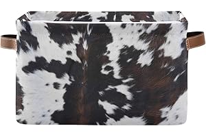 BZOCM Cow Rectangular Storage Basket Organizer Bin Shelf Baskets For Clothes Gifts For Home Office Dorm