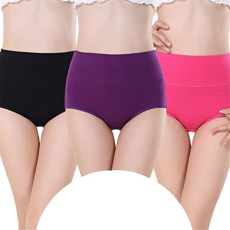 yutu  Physiologische Unterwäsche Damen hohe Taille und Taille Auslauf antibakterielle Menstruationsperiode Hygiene Hose Baumw