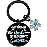 Aisity Godmother Gift Keychain for Godparents Women Men,Godparents Proposal Gift Ideas-Will You Be My Godmother Godfather