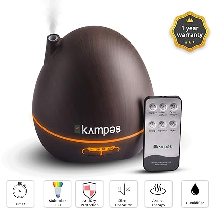 Kampes Aroma Diffuser and Humidifier 300ml for Home and Office with Remote Control