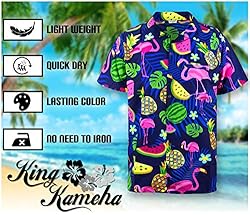 Funky Hawaiian Shirt, Shortsleeve, Flamingo
