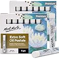 Mont Marte Extra Soft Oil Pastels White Premium 6pc, 2PACK, Assorted Natural Oil Pastel Colors, Vibrant, Buttery, Versatile Art Pastels for Blending, layering & Shading, Coloring and Sketching
