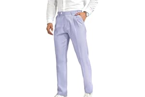 LYOUCI Mens Suit Seersucker Pants Lightweight Summer Seersucker Sport Coat Pant Set Fit Suits Trousers for Men Beach Outfit