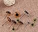 BESTCYC 1Box(80pcs) 3-10cm 8Size Light Amber Mini Glass Eyes kits for Needle Felting Bears Dolls Decoys Sewing Crafts