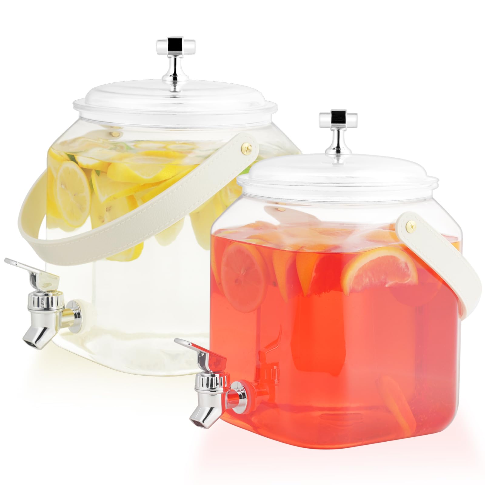 Photo 1 of 1 Gallon Beverage Dispenser - Leak proof Juice Dispenser Sealed Plastic Lemonade Dispensers with Anti-Rust Lids Drink Jug for Parties Home Kitchen Camping with Spigot?2Packs?