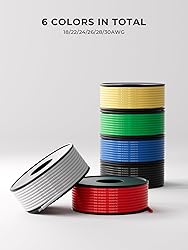 PUDKLE 26 Gauge Wire 197ft,Stranded Silicone