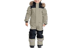VBTAPA Snow Suit For Kids One Piece Snowsuit Boys Windproof Waterproof Winter Outdoor Overalls Snowboarding Girls Ski Suits