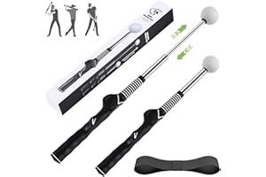 MIKOSI Retractable Golf Swing Trainer, Golf Grip Trainer and Golf Training Aid for Chipping Hitting