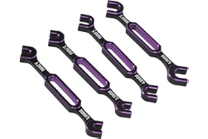 RiToEasysports Rc Tools, Universal 4 Pcs Rc Nut Ball Joint Remover Turnbuckle Wrench for Remote Control Crawler Car Boat (Pur
