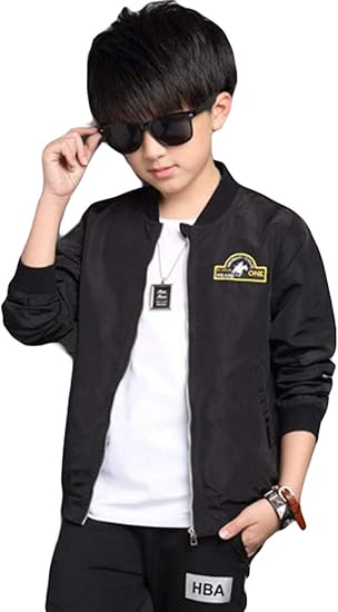 Amazon Bscoolジャケット キッズ 長袖 アウター ブルゾン ゆったり 子供服 ボーイズ 秋服 ジャケット 韓国風 スタジャン キッズジャケット コート ジャケット 通販