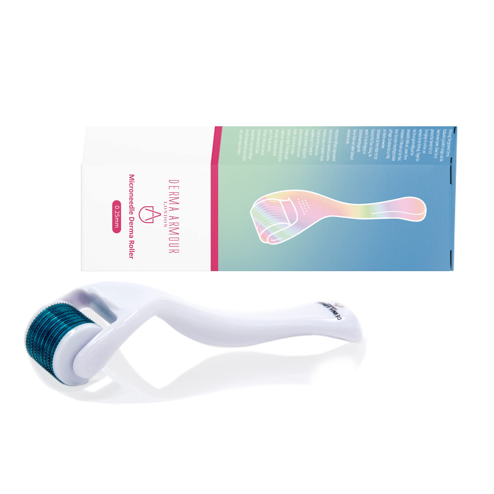 Derma Roller Microneedling at Home from British Brand, 0.25mm for Skin and Hair | Premium Quality Derma Roller | Skin Rejuvenation, Anti-Dark Spots, Anti-Ageing Treatment at Home