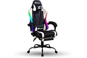 X Rocker PC Computer Gaming Desk Chair with Wheels, College Dorm Room Essentials for Guys and Girls, Adjustable, Ergonomic Office Chair, Gifts for Gamers