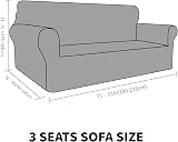 MAXIJIN Thick Velvet Sofa Cover 3 Seater Navy Blue Non Slip Elastic view 6