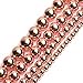 Natural Smooth Hematite Round Gemstone Loose Beads Non-Magnetic Rose Gold Hematite Beads 15 inch 8mm