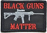 Black Guns Matter - 2x3 Morale Patch (Black with Red)