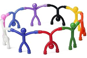 MAGMEN Magnetic Travel Toys, Stretchy, Fun, and Educational Fidget Toys for Kids and Adults Ages 3 and Up Pack of 10 Solid