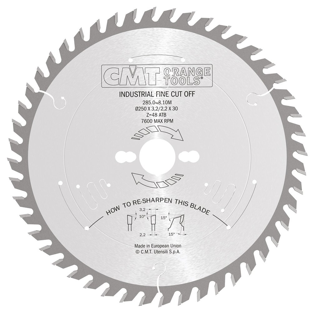 CMT Orange Tools 285.048.10 M – Ripping-Crosscut Saw Blade 250X3.2X30 Z48 10Atb