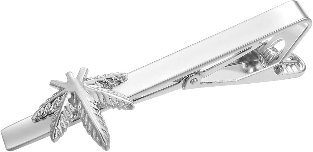 Amazon Yoursfs おしゃれ ネクタイピン メンズ シルバー カエデの葉 ネクタイピン かわいい ユニーク ネクタイピン ブランド アクセサリー プレゼント タイピン タイタック 通販