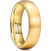 King Will Wedding Band for Men Women, 2/4/6/7/8mm Domed Matte Brushed Tungsten Carbide Rings, Solid/Dual Color Engagement Rings, Comfort Fit