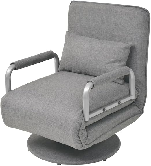 Festnight Fauteuil Convertible Pivotant Canape Lit 1 Place 60 X 75