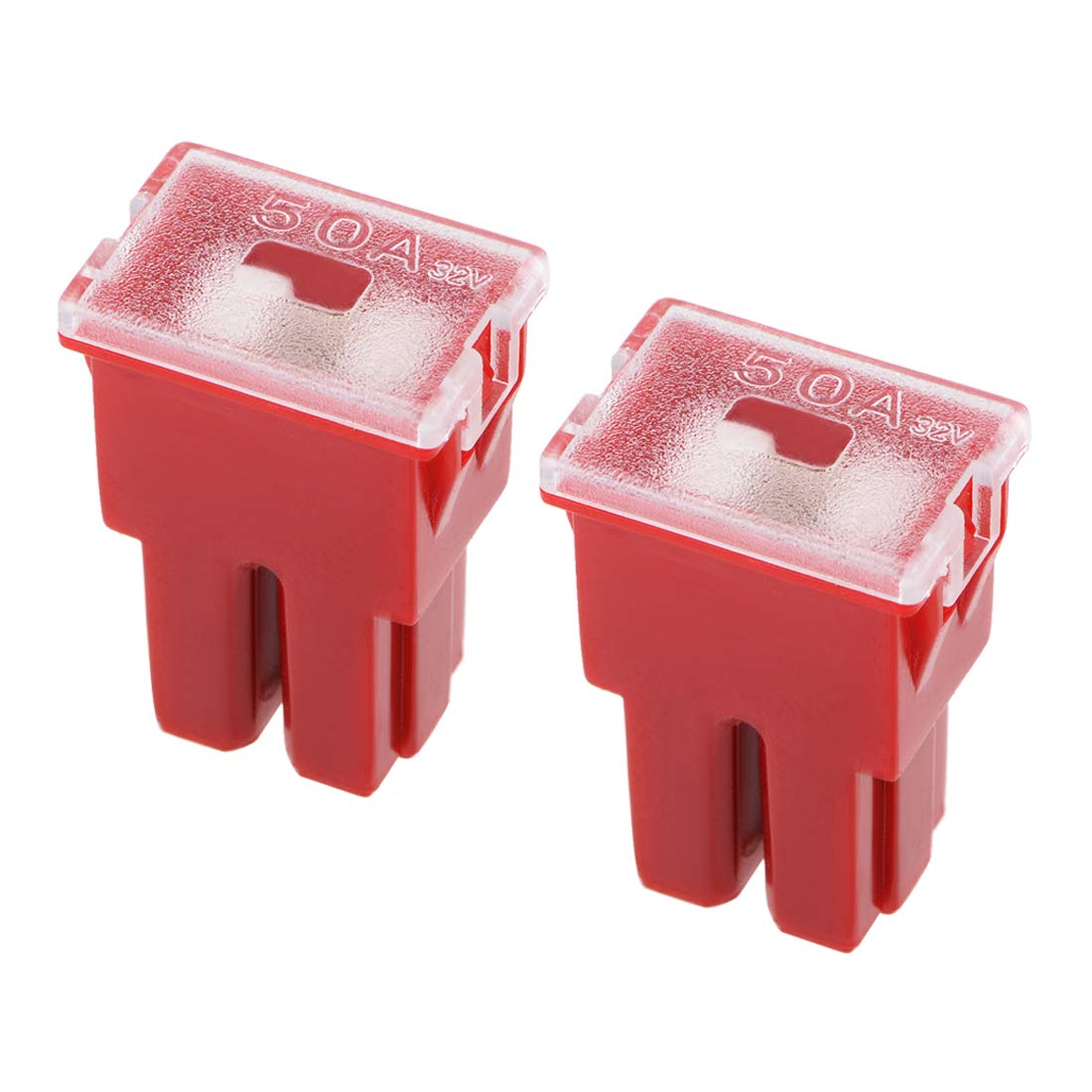 sourcing map Automotive Cartridge Fuse 32V 50A Female Terminal J Case Box for Car Truck 2pcs