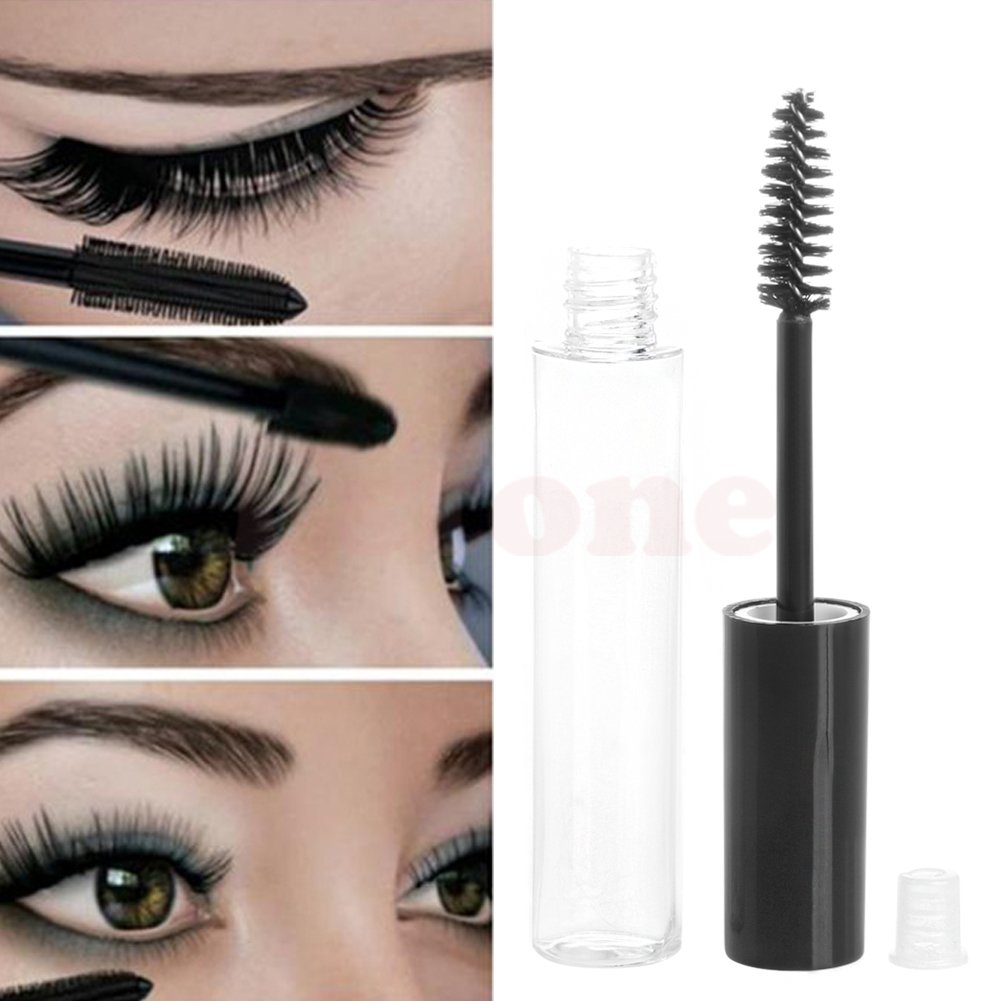Kope Portable 10mL Empty Mascara Tube Eyelash Vial Liquid Bottle Container Black Cap