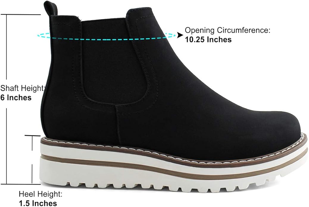 JABASIC Womens Chelsea Elastic Waterproof