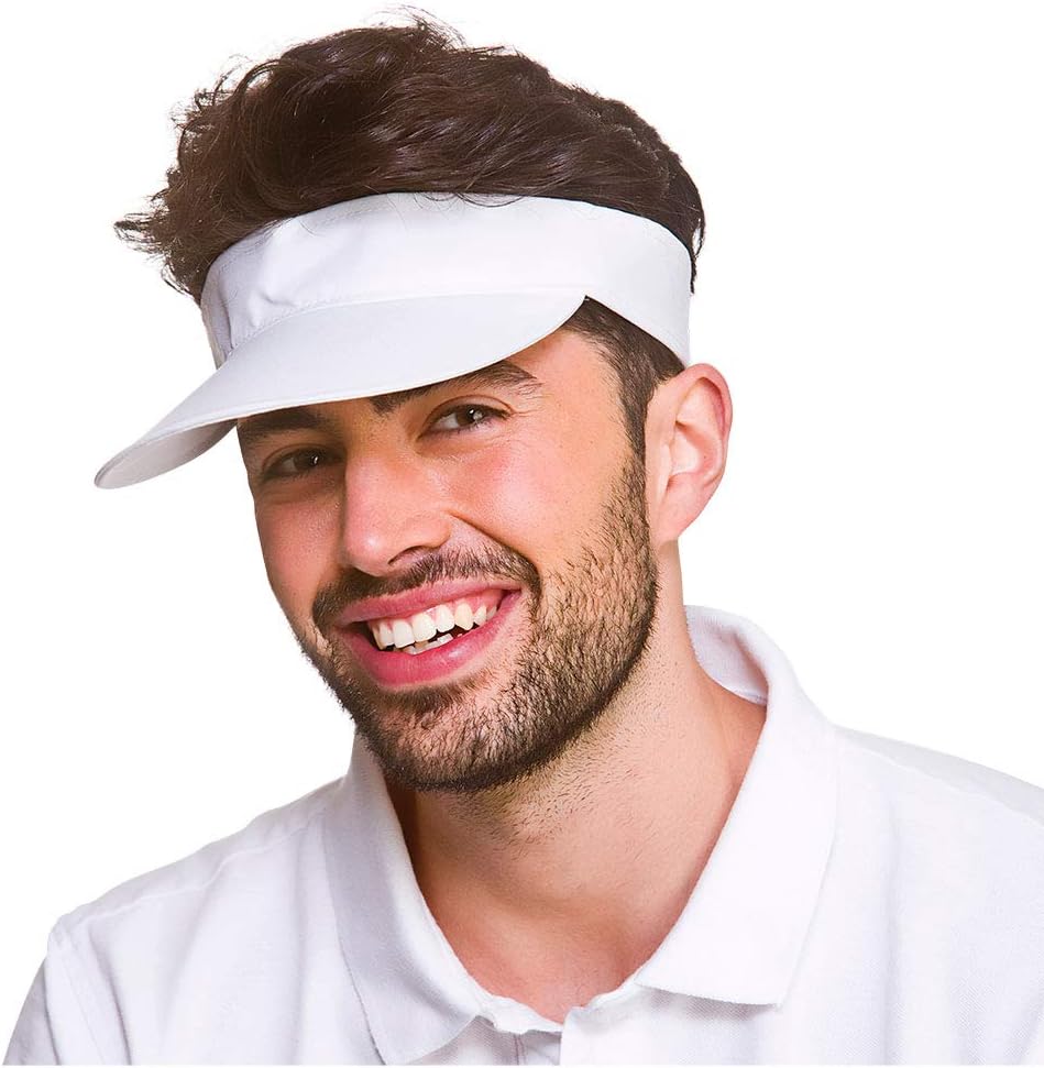 Wicked Costumes Adult Unisex Pub Golf Visor Hat Fancy Dress Accessory (White) - Image 3
