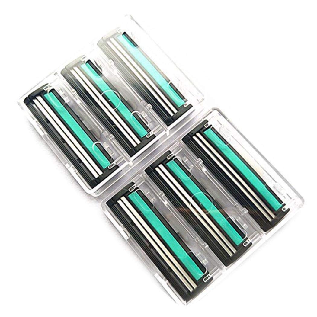 Manual 2-Blade Razor for Men, Handle & 36 Cartridges Razor Blade Refills & Shave Balm