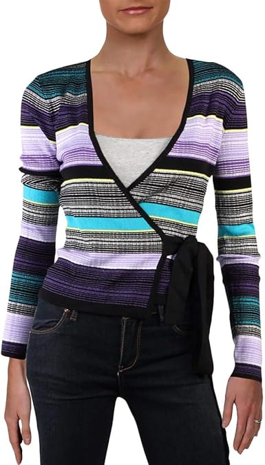 purple wrap sweater