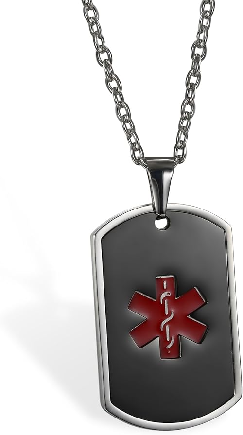 silver medical alert dog tags