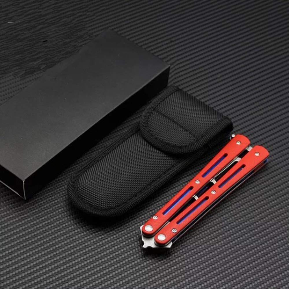 toptens Folding Tactical Trainer Practice Butterfly Knife Metal Steel G10 eBay