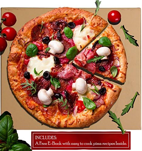 Simply Ample Pizza Stone 16x14” Rectangular Cordierite Baking Stone for Oven or Grill