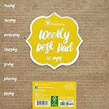 White Kraft Weekly Desk Pad by 