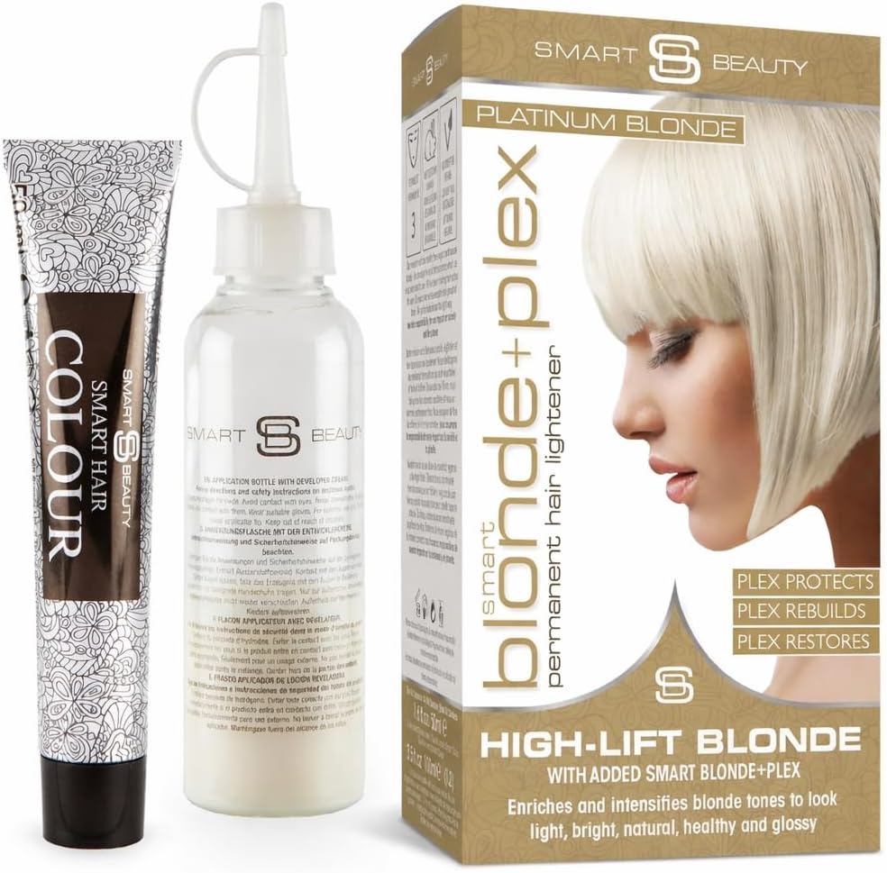 Smart Beauty Platinum Blonde Hair Dye with Plex Conditioner - Vegan Cruelty-Free