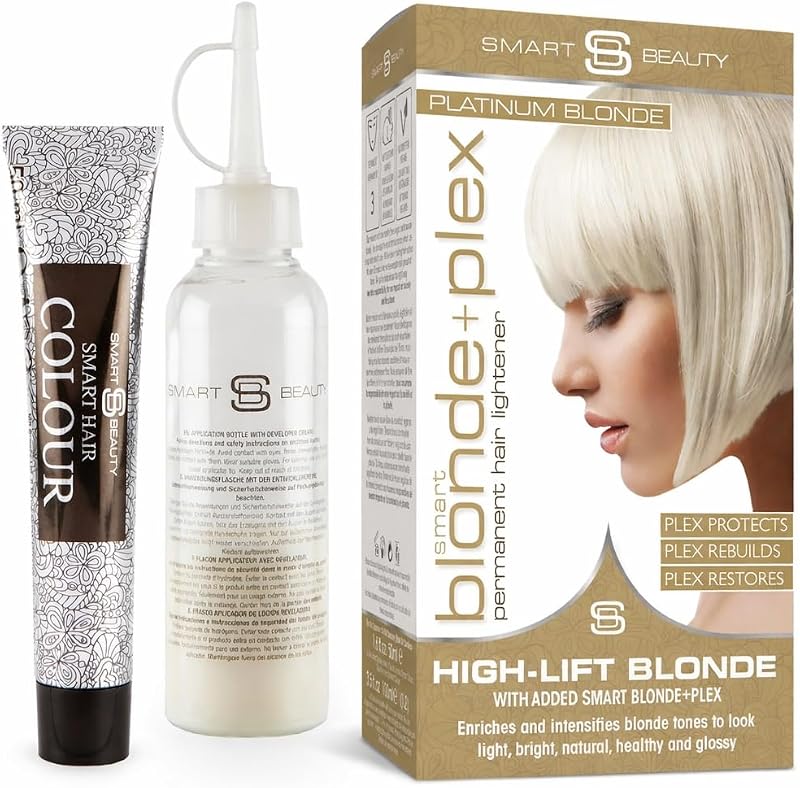 Smart Beauty Platinum Blonde Hair Dye with Plex Conditioner - Vegan Cruelty-Free